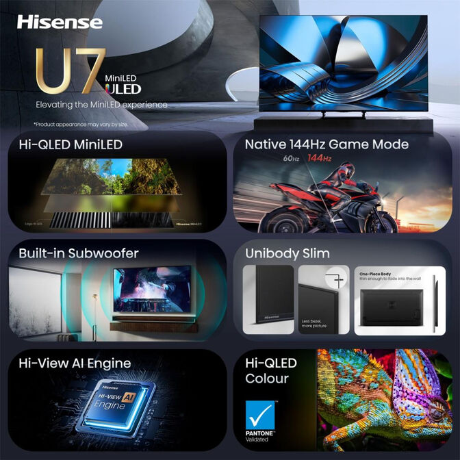 Televisor Hisense 65U7SE 65" Mini LED UltraHD 4K VIDAA image number 2