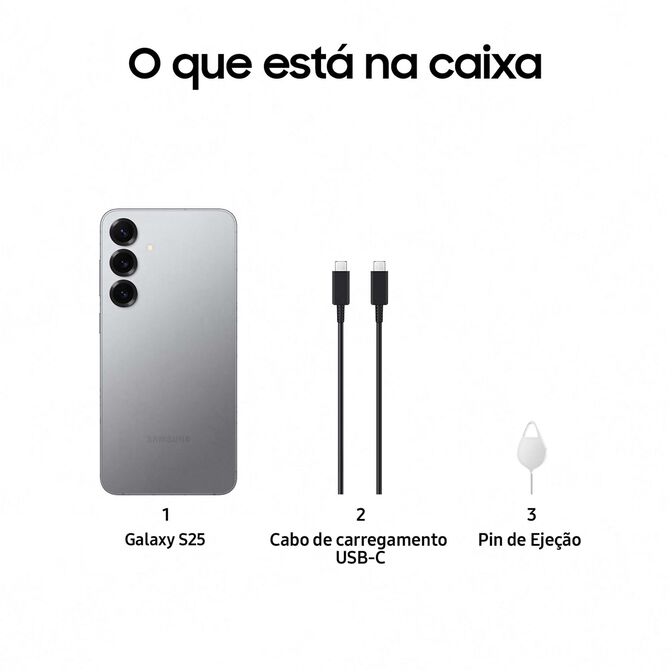 Smartphone Samsung Galaxy S25 6.2" (12 / 128GB) 120Hz Gris image number 7