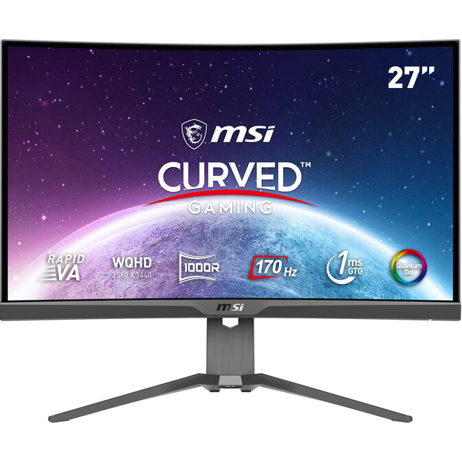 Monitor Curvo MSI 27" MAG 275CQRF QD VA WQHD 170Hz 1ms FreeSync Premium image number 1