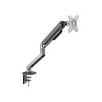 Soporte de Mesa Tooq Tilt e GiRatónrio c/mola 17" a 32" Max. 9Kg Gris/Negro