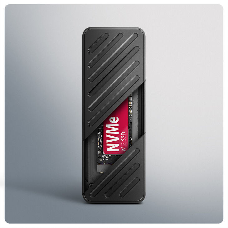 Caja Externo AXAGON EEM2-20G USB-C 20Gbps - M.2 NVMe SSD ARMORED box image number 1