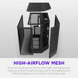 Torre ATX NZXT H6 RGB+ Negro Cristal Templado image number null