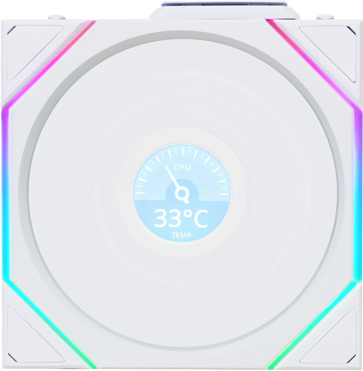 Ventilador Lian Li UNI FAN TL120 LCD Wireless RGB PWM Blanco 120mm image number 0