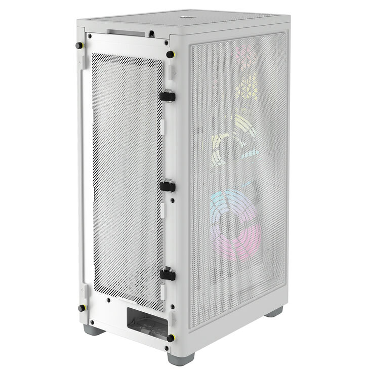 Torre Mini-ITX Corsair iCue 2000D RGB Blanco Cristal Templado image number 3