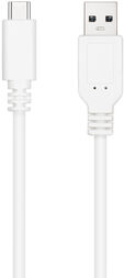 Cable USB 2.0 3A Nanocable USB-C/M para USB-A/M 0.5 M Blanco image number null
