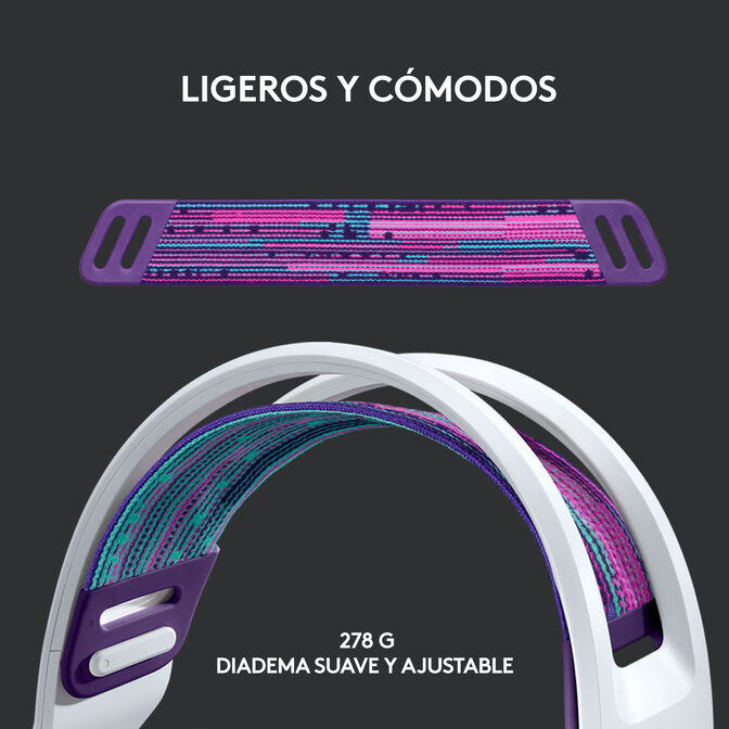 Auriculares Logitech G733 RGB Lightspeed Wireless Blanco image number 17