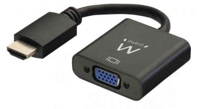 Cable Conversor Ewent HDMI para VGA c/Audio Negro image number 0
