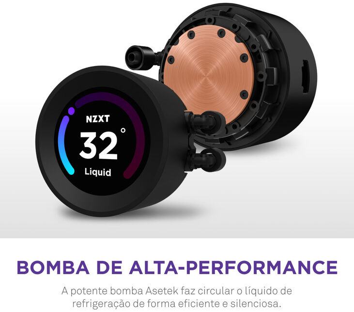 Kit de Refrigeración Líquida CPU NZXT Kraken Elite 240 RGB Negro image number 6