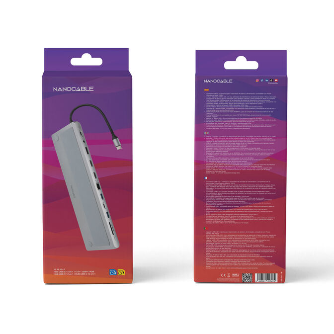 Hub Conversor USB-C 3.1 para 3xUSB-A+USB-C+PD+2xHDMI+DP+RJ45+SD+AUDIO image number 5