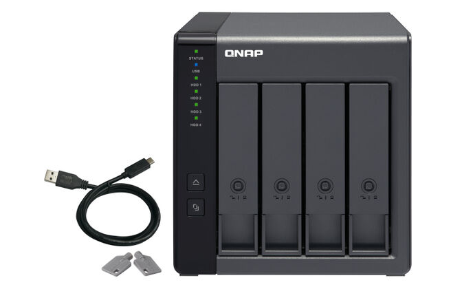 Unidade de Expans&atilde;o NAS QNAP TR-004 - 4 Ba&iacute;as - USB Type C image number 1