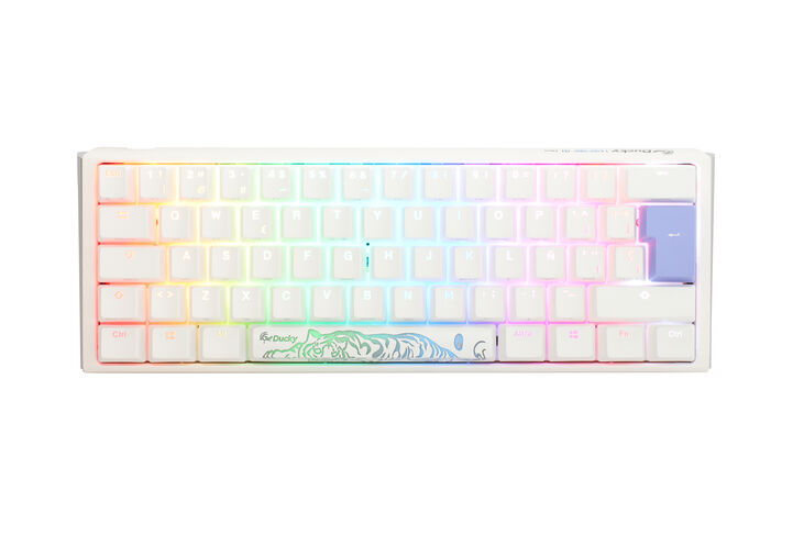 Teclado Mecânico Ducky ONE 3 Classic Mini 60% Pure White MX-Red (ES) image number 0