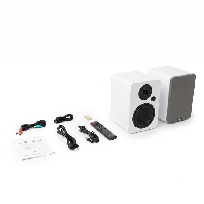 Colunas Hi-Fi Vulkkano A4 ARC MKII 60W Bluetooth HDMI ARC Brancas image number 3