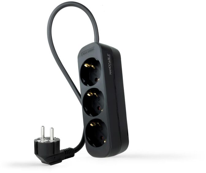 Regleta Nanocable 3 Tomas 1.4 M Negro image number 0