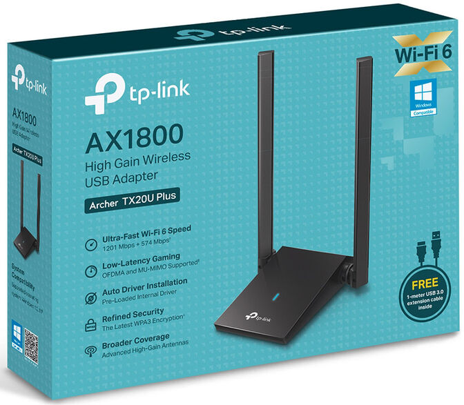 Adaptador USB TP-Link Archer TX20U Plus AX1800 Dual-Band Wi-Fi 6 image number 3