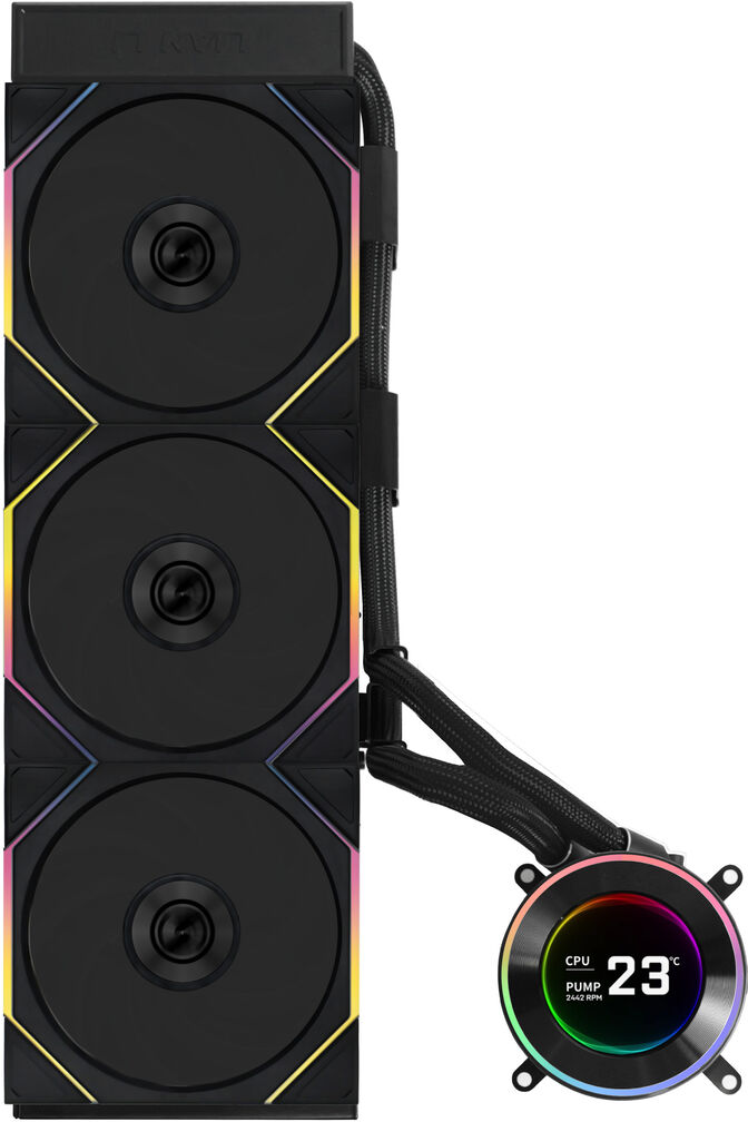 Kit Refrigeraci&oacute;n L&iacute;quida CPU AIO Lian Li HydroShift II LCD-C 360TL Wireless Negro - 360mm image number 1