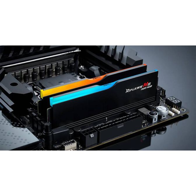 G.Skill Kit 32GB (2 x 16GB) DDR5 6000MHz Ripjaws M5 Neo EXPO CL36 Black RGB - F5-6000J3636F16GX2-RM5NRK image number 3