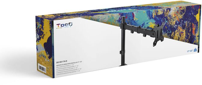 Soporte de Mesa Tooq 17" a 32" Max. 8kg/Monitor Negro image number 3