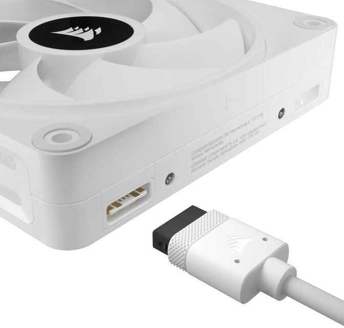 Ventilador Corsair iCUE Link QX120 RGB PWM Blanco 120mm (Pack 3) image number 2