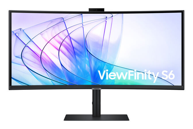 Monitor Curvo Samsung ViewFinity S6 34" S65VC VA UWQHD 100Hz USB-C (PD90W) KVM Webcam image number 1