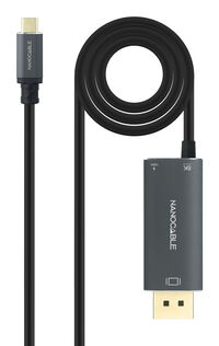 Cable Conversor Nanocable USB-C/M > DisplayPort/M 8K 1.8 M Negro