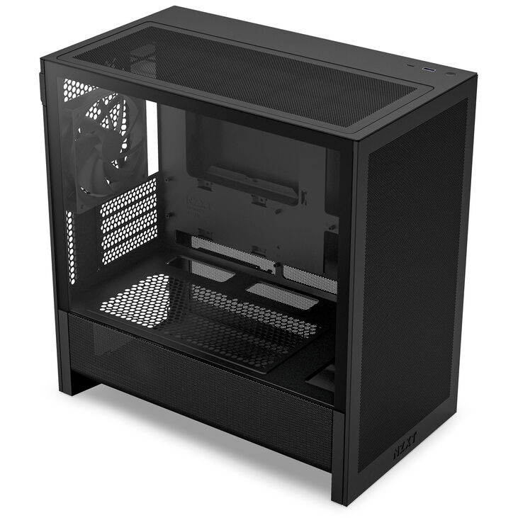Torre Micro-ATX NZXT H3 Flow Negra Cristal Templado image number 1