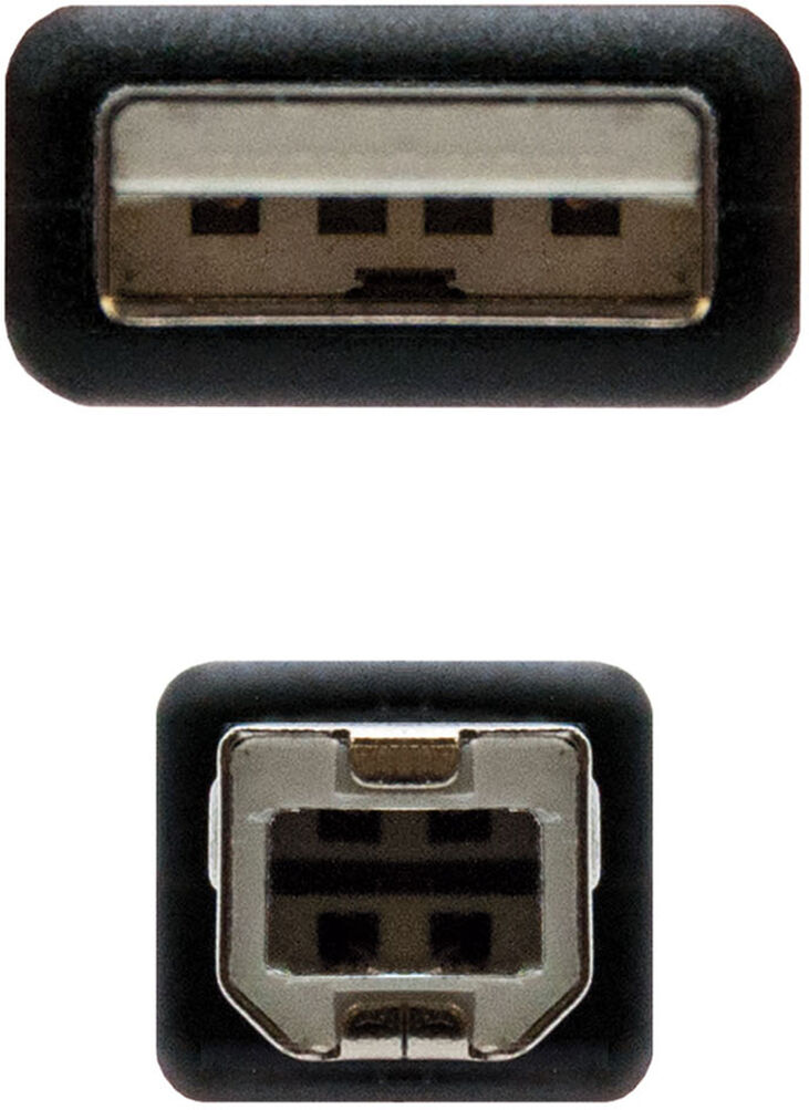 Cable USB 2.0 Impressora Nanocable USB-A/M para USB-B/M 4.5 M Negro image number 2