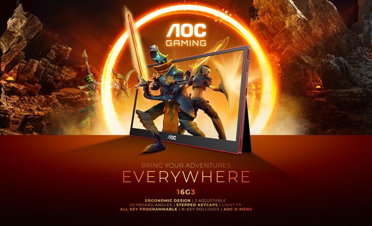 Monitor Portátil AOC Gaming 16" 16G3 IPS FHD 144Hz 4ms FreeSync image number 15