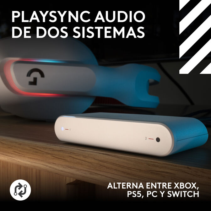 Auriculares Logitech Astro A20 X Lightspeed Wireless/Bluetooth Blanco image number 1