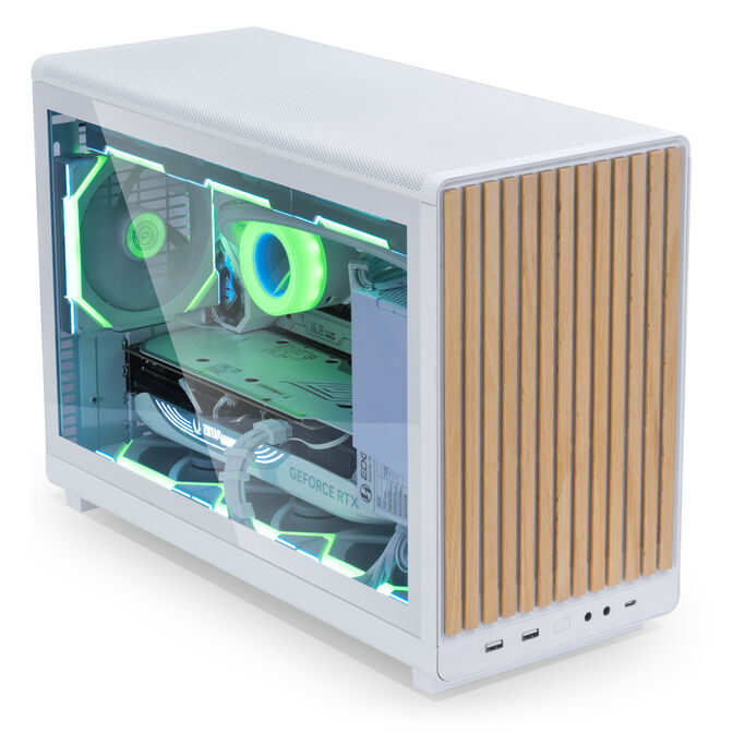 Caja Micro-ATX Lian Li x Dan Cases A3 Blanca Madera Vidrio Templado image number 1