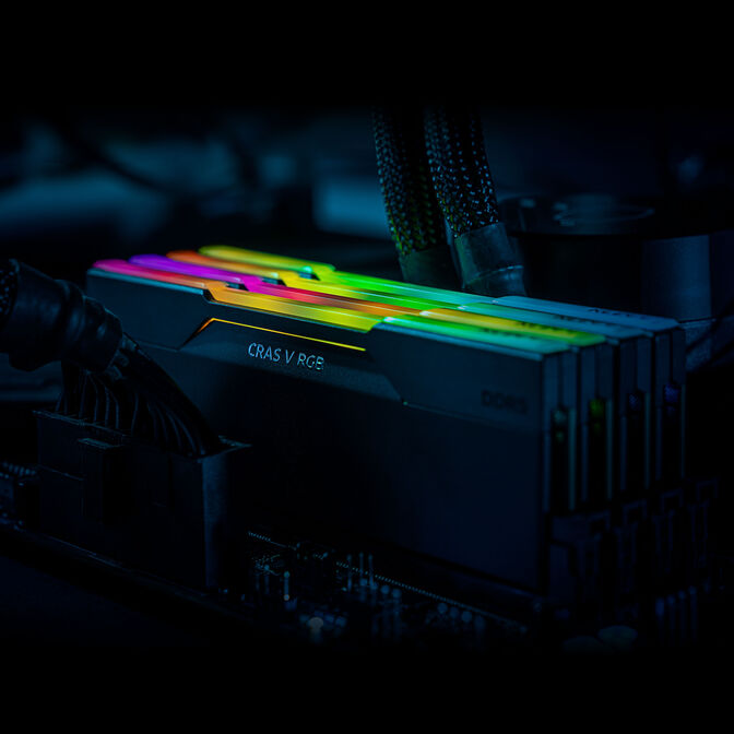 KLEVV Kit 32GB (2 x 16GB) DDR5 CRAS V 6400MHz CL30 RGB Obsidian Black (Intel XMP/AMD Expo) image number 15