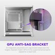 Torre ATX NZXT H6 Blanca Cristal Templado image number null