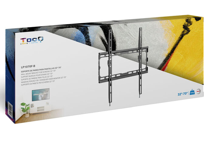 Soporte de Pared Tooq 32" a 70" Max. 45Kg Negro image number 0