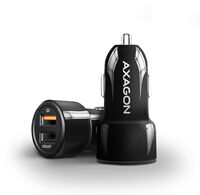 Cargador de coche AXAGON PWC-QC5, 1x USB-A QC 3.0 + 1x USB-A SmartCharge, 31,5 W