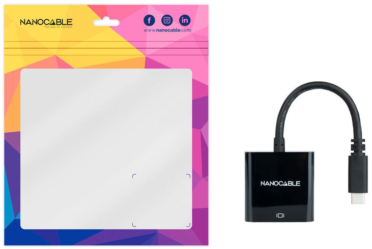Adaptador NanoCable USB-C M para HDMI F 15 CM Negro image number 3