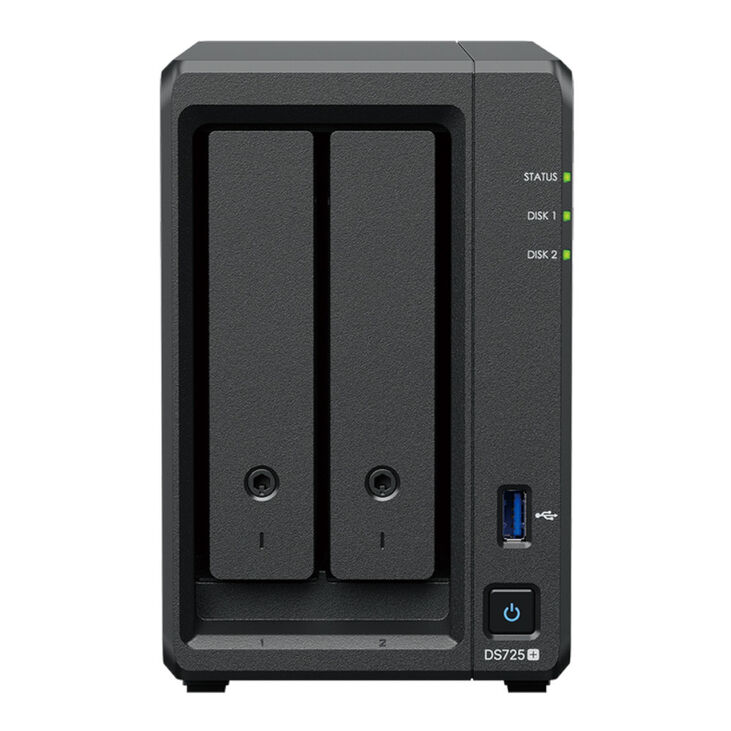 NAS Synology Disk Station D725+ - 2 Baías - CPU 2-Core AMD Ryzen R1600 - 4GB RAM image number 0