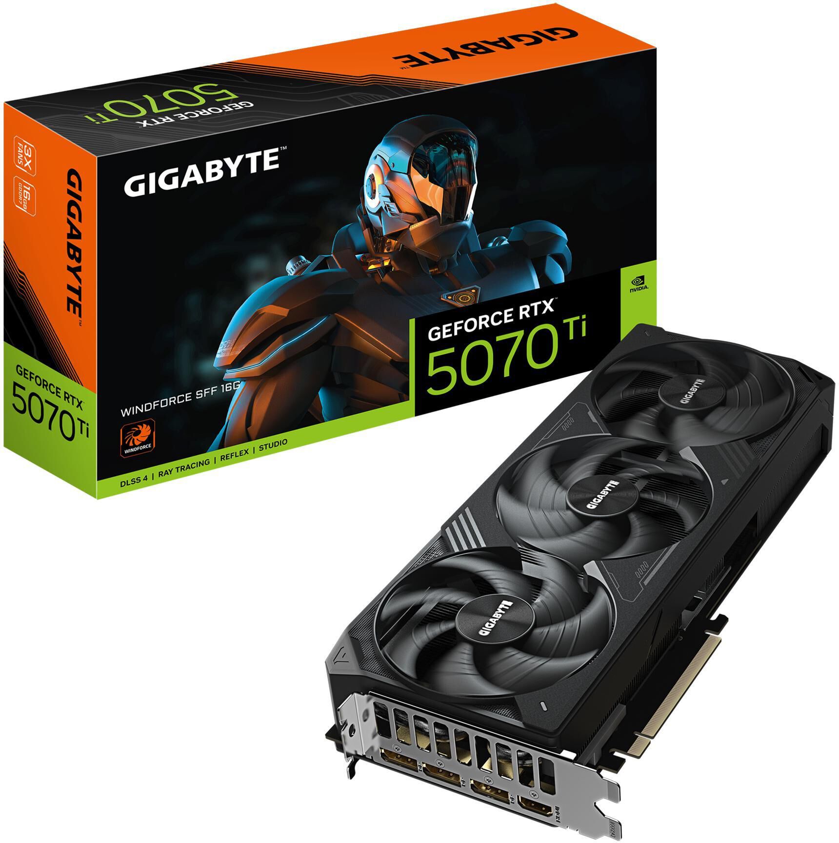 Tarjeta Gr&aacute;fica Gigabyte GeForce&reg; RTX 5070 Ti Windforce 3 16GB GDDR7 DLSS4