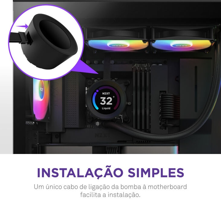 Kit de Refrigeración Líquida CPU NZXT Kraken Elite 280 RGB Negro image number 8