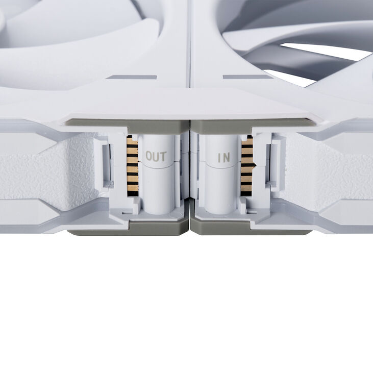 Ventilador Phanteks D30 PWM reverse Airflow D-RGB Blanco Pack 3 - 140mm image number 6