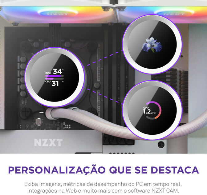 Kit de Refrigeraci&oacute;n L&iacute;quida CPU NZXT Kraken 280 RGB Blanco image number 4