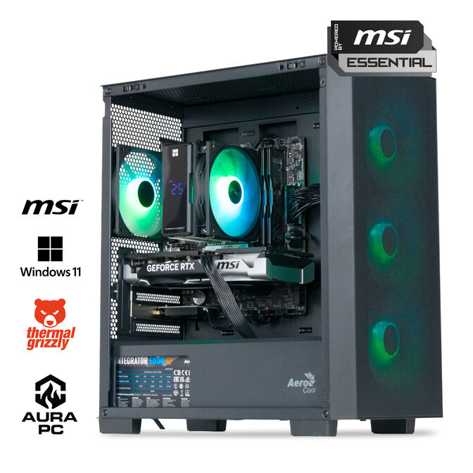 Ordenador AURA Gamer-PC Intel i5 14400F 32GB DDR4 1TB RTX 5060 Ti WiFi W11 Bonus