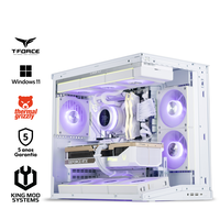 Ordenador King Mod Gamer-PC Lian Li Ryzen 7 9850X3D 64GB DDR5 2TB RTX 5080 WiFi W11 - White Edition