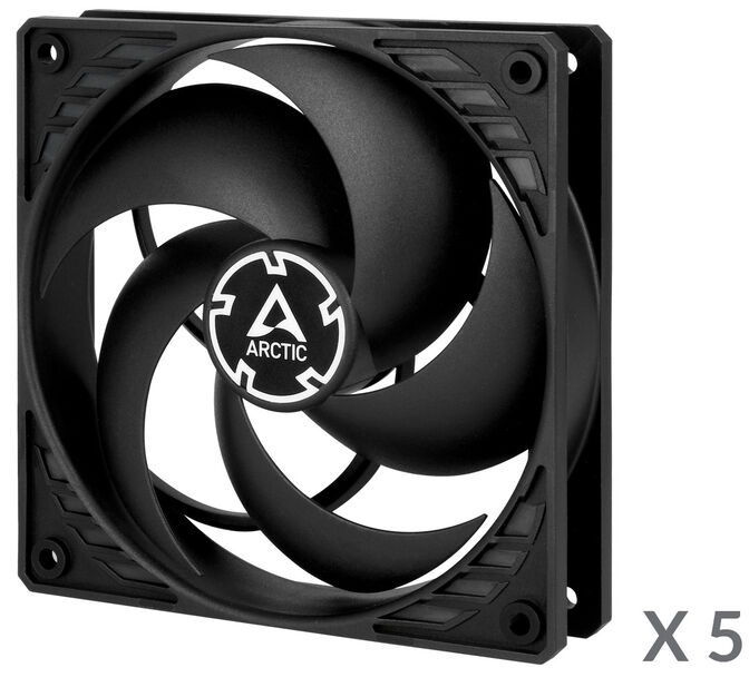 ARCTIC P12 PWM PST Value Pack Carcasa del ordenador Ventilador 12 cm Negro image number 1