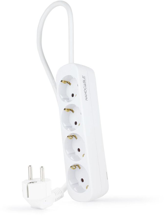 Regleta NanoCable 4 Tomas 1.4 M Blanco image number 0