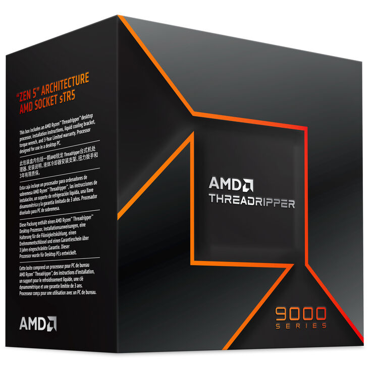 Procesador AMD Threadripper 9960X 24-Core (4.2GHz-5.4GHz) 152MB sTR5 TRX50 image number 15