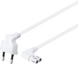 Cable de Alimentaci&oacute;n Ewent IEC C7 Ewent 90&ordm; 1.8m Blanco image number null