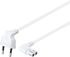Cable de Alimentación Ewent IEC C7 Ewent 90º 1.8m Blanco image number null