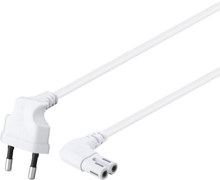 Cable de Alimentación Ewent IEC C7 Ewent 90º 1.8m Blanco image number 1