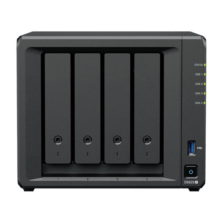 NAS Synology Disk Station DS925+ - 4 Baías - CPU 4-Core AMD Ryzen V1500B - 4GB RAM image number 0