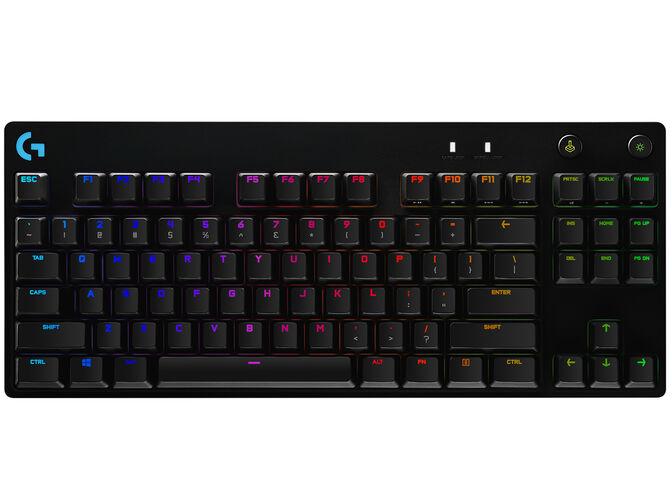 Teclado Logitech G PRO RGB Lightsync GX Blue Clicky Negro (US) image number 9