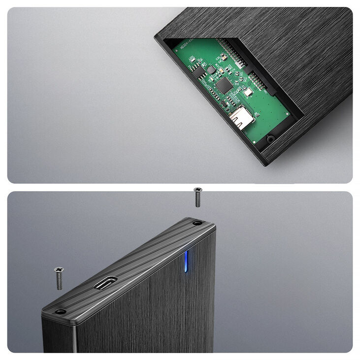 Caja Externa AXAGON EE25-XA6C para SSD/HDD 2.5" USB-C, SATA 6G, Aluminio image number 3